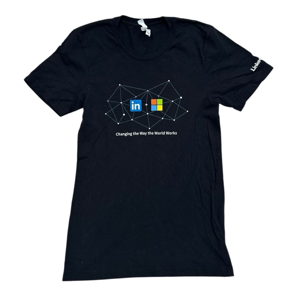 Linked In x Microsoft Tee - Adult Small - Picture 2 of 5